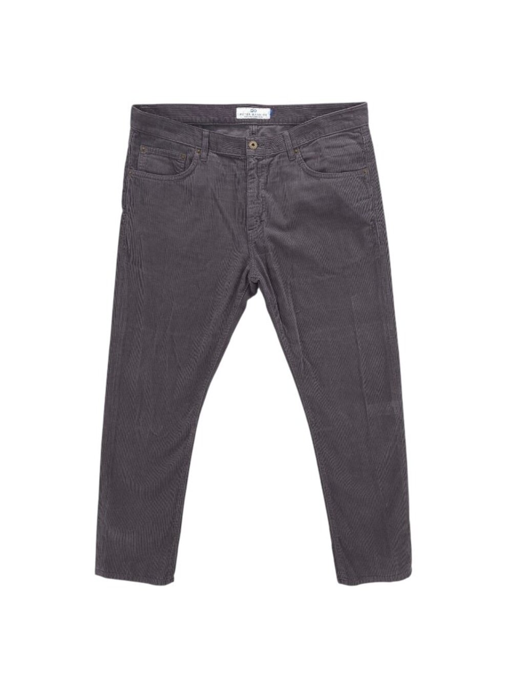 PETER MANNING PMNYC Gray Corduroy Pants 100% Cotton Size 36x29